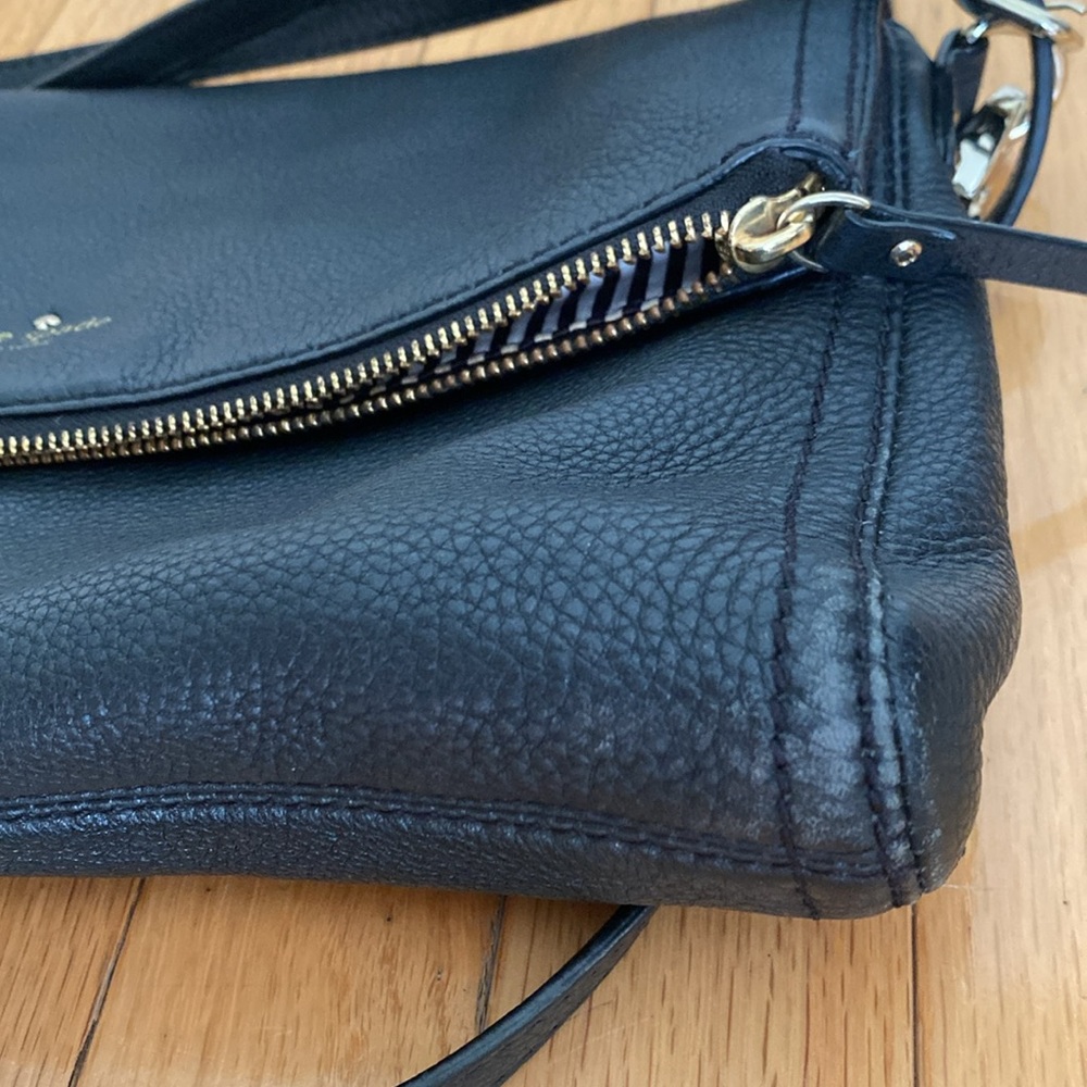 Kate Spade Black Soft Leather Adjustable Strap Crossbody Shoulder Handbag - Picture 7 of 16
